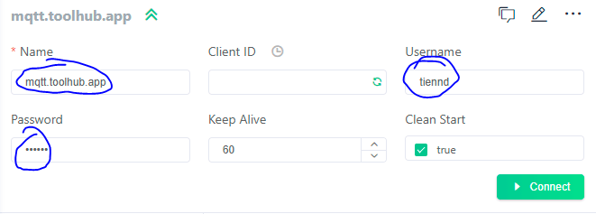 MQTTx và  https://testclient-cloud.mqtt.cool/